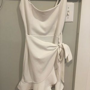Lucy in the Sky white wrap dress